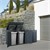 Mülltonnenbox für 4 Tonnen 240L 264x80x116,3 cm Anthrazit aus Stahl ML-Design