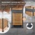 Clôture pour poubelles 91x91x150 cm Anthracite/imitation bois en acier ML-Design