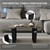 Sada 2 stolových noh s lichobežníkovým designem 40x43 cm cerná ocel ML-Design