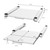 Zwischenbaurahmen mit Ausziehplatte 60x60 cm Weiß aus Stahl ML-Design