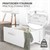 Washing machines base with drawer 63x54 cm White steel ML design
