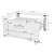 Washing machines base with drawer 63x54 cm White steel ML design
