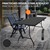 Table de camping pliante 180x74 cm Noir en plastique ML-Design