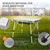 Table de camping pliante 90x51,5 cm Argent en aluminium ML-Design