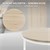 Coffee table set of 2 round shape Sonoma oak / white MDF and metal ML design