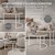 Sofabord sæt af 2 runde form Sonoma eg/hvid lavet af MDF og metal ML-Design