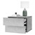 Nachttisch mit zwei Schubladen 42x29x30 cm Grau/Betonoptik ML-Design