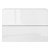 Armário de parede 42x29x30 cm MDF branco brilhante incl. 2 gavetas ML-Design