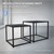 Masa laterala set de 2 mese negru mat metalic ML Design