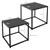 Beistelltisch 2er Set Schwarz matt aus Metall ML-Design