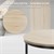 Sohvapöytä 2 kpl pyöreä Sonoma tammi/musta MDF ja metalli ML-Design