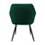 B-Ware dining chair set of 2 with back and armrests dark green kitchen chair with microfiber velvet cover ML-Design