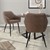 Dining Chair Set of 2 Brown Imitation Leather Cover with Metal Legs incl. Assembly Material ML-Design