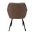 Chaise de salle à manger set de 2 pièces en similicuir marron avec pieds en métal, matériel de montage inclus ML-Design