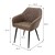 Matstol set med 2 st brunt konstläderöverdrag med metallben inkl. monteringsmaterial ML-Design