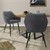 Chaise de salle à manger set de 2 pièces anthracite revêtement en similicuir avec pieds en métal, matériel de montage inclus ML-Design