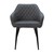 Jídelní židle sada 2 ks antracitový potah z imitace kuže s kovovými nohami vcetne montážního materiálu ML-Design