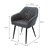 Spisebordsstol sæt af 2 antracit læderimitation med metalben inkl. monteringsmateriale ML-Design