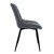 Scaun de sufragerie Set de 2 scaune de sufragerie Set de 2 scaune din imita?ie de piele antracit cu picioare metalice, inclusiv material de asamblare ML-Design