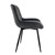 Dining chair set of 2 anthracite velvet and steel incl. back and armrests ML design