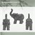 Deco Figure Elephant 36x19x39 cm Grey by ML-Design