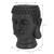 Pflanztopf Buddha Kopf 23x23x44 cm Anthrazit aus Polyresin ML-Design