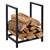 Rastrelliera per legna da ardere rettangolare 40x50x30 cm in acciaio grigio scuro ML-Design