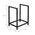 Firewood rack rectangular 40x50x30 cm dark gray steel ML design