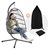 Steel Hanging Chair with Frame and Cushion Grey incl. Cover ML Design