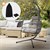 Steel Hanging Chair with Frame and Cushion Grey incl. Cover ML Design