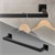 Clothes rail rectangle for the wall 12x60 cm black steel ML design