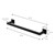 Clothes rail rectangle for the wall 12x60 cm black steel ML design