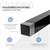 Barra de colgar rectangular para pared 12x90 cm Acero negro ML-Design