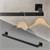 Clothes rail rectangle for the wall 12x90 cm black steel ML design