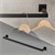 Clothes rail rectangle for the wall 12x110 cm black steel ML design