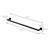 Clothes rail rectangle for the wall 12x110 cm black steel ML design