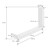 Plankdrager 2 stuks 25x4x14 cm wit metaal 5 mm gat ML-Design