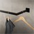 Rohový vešiak na šaty na stenu 30x110 cm cierna ocel ML-Design