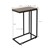 Tavolino C-Form 45x25x64 cm in legno nero/marrone con struttura in metallo ML-Design