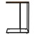 Sivupöytä C-muotoinen 45x25x64 cm Musta/ruskea puu metallirungolla ML-Design