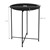 Tavolino rotondo Ø 46x51 cm Metallo nero con vassoio ML-Design