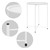 Bocný okrúhly stolík Ø 46x51 cm Biely kov s podnosom ML-Design