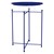 Mesa de apoio redonda Ø 46x51 cm Metal azul com tabuleiro ML-Design