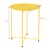 Tavolino rotondo Ø 46x51 cm Metallo giallo con vassoio ML-Design
