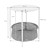 Bocní kulatý stolek Ø 46x51 cm Bílý kov vcetne podnosu a látkového koše ML-Design