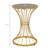 Side table hourglass shape Ø 38x57 cm gold metal and wood ML design