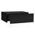 Bedside table hanging 46x30x15 cm Black matt MDF incl. drawer ML-Design