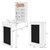 Wall table with blackboard and shelf folding white MDF ML design