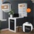 Wall table with blackboard and shelf folding white MDF ML design