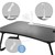 Laptop table with USB ports foldable 60x40 cm Black made of MDF incl. USB lamp and fan ML-Design